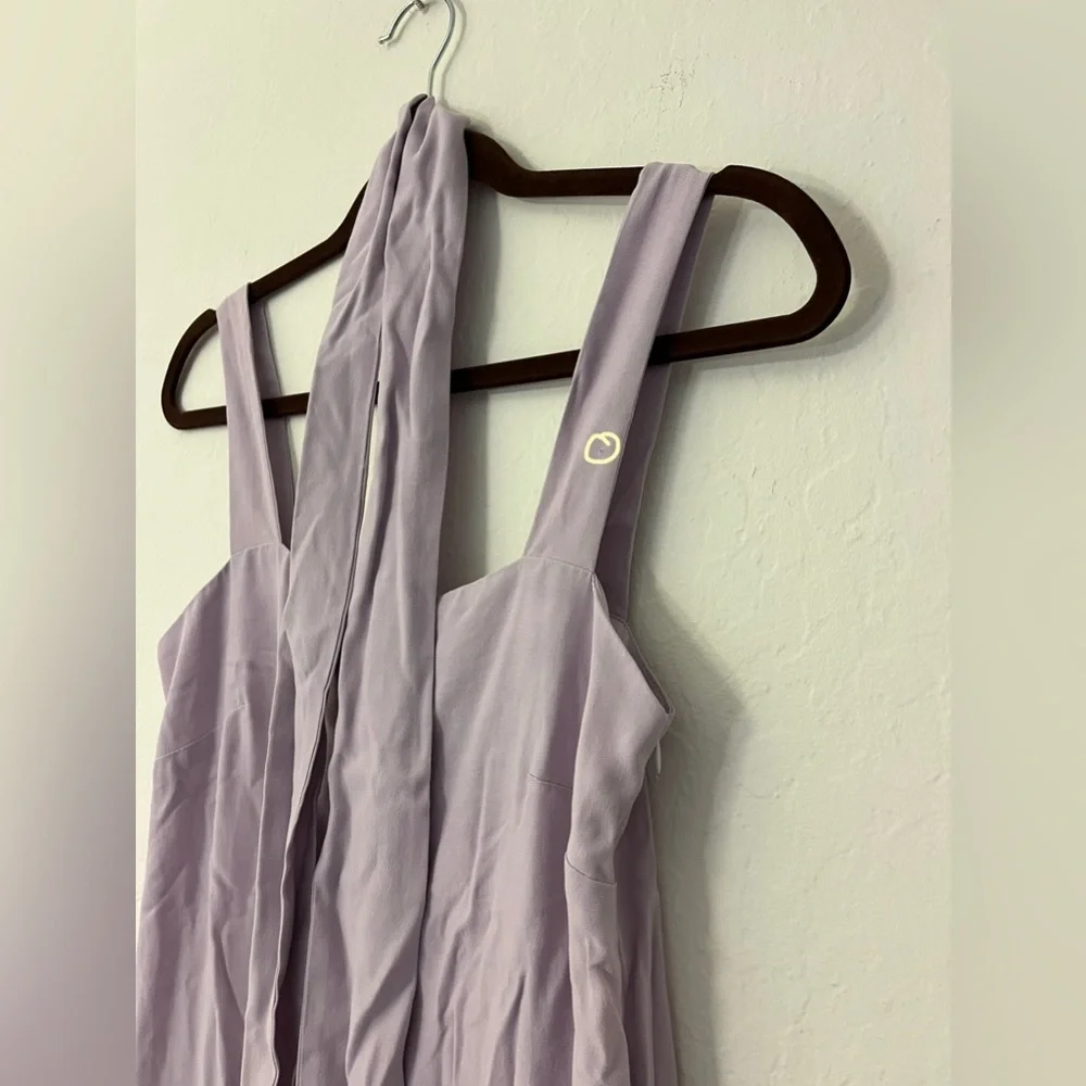 ☑️ Whimsy + Row Samantha Lavendar Purple Button Midi Dress - Picture 12 of 15